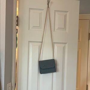 Elegant Blue Chain Strap Bag